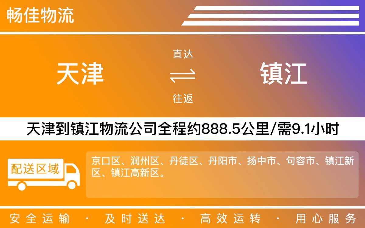 天津到镇江物流专线-天津到镇江货运专线