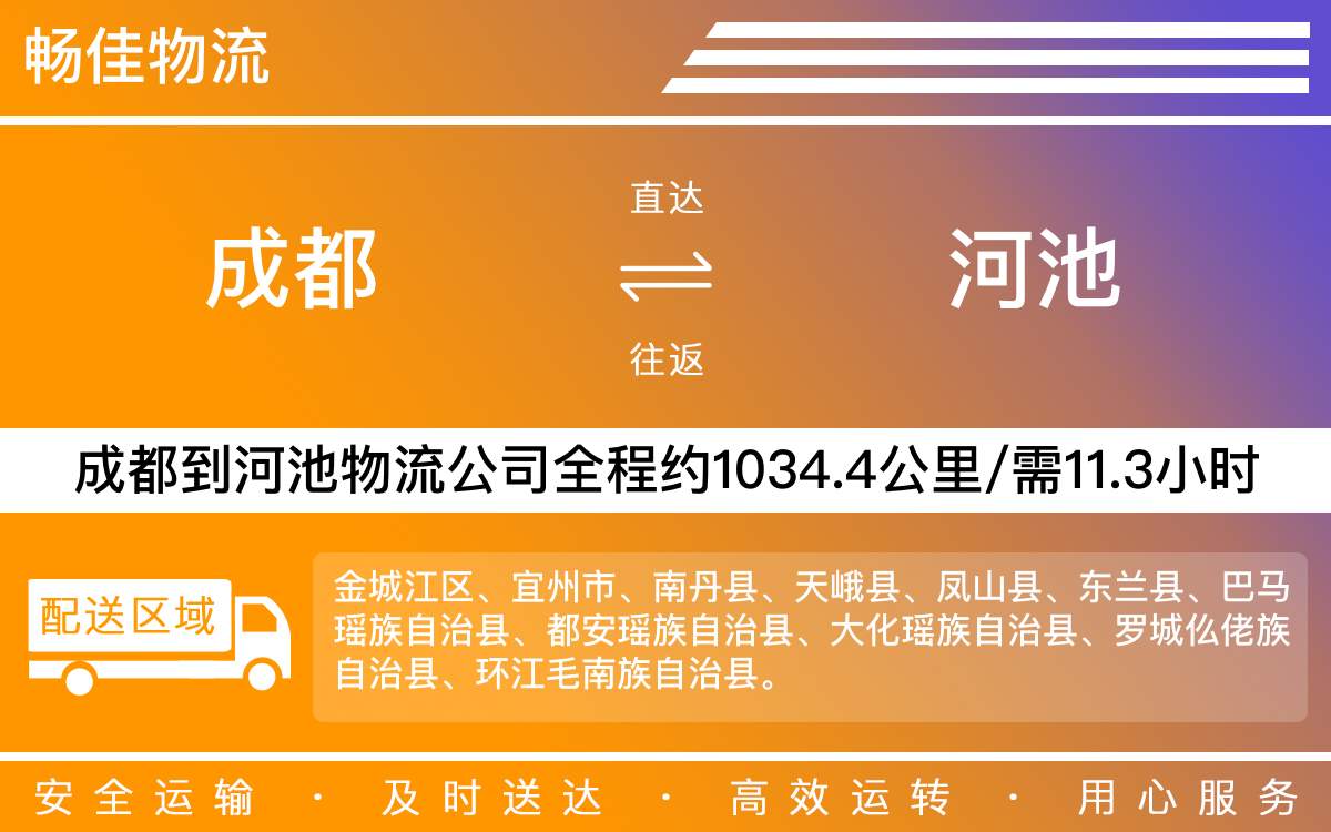 成都到河池物流货运公司-成都到河池货运部