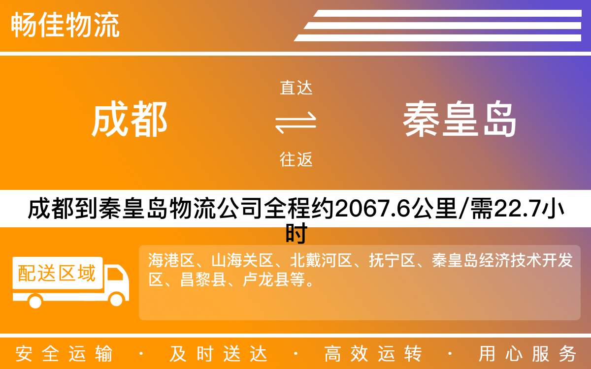 成都到秦皇岛物流公司|成都物流到秦皇岛|成都到秦皇岛物流专线