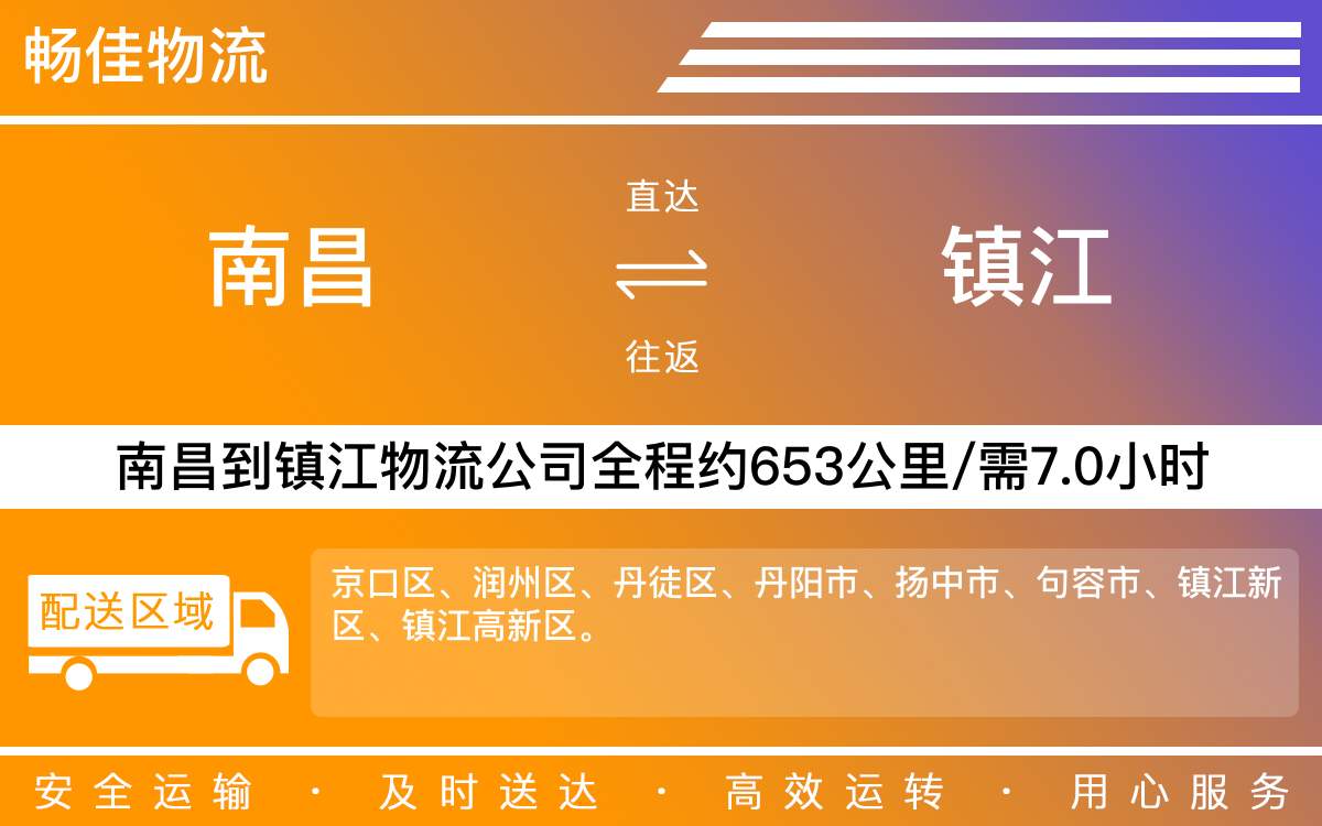 南昌到镇江物流公司-南昌到镇江物流专线公司-每天发车时效快